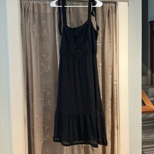 Summer flowy black dress